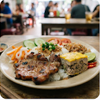 Cơm tấm đùi gà nướng